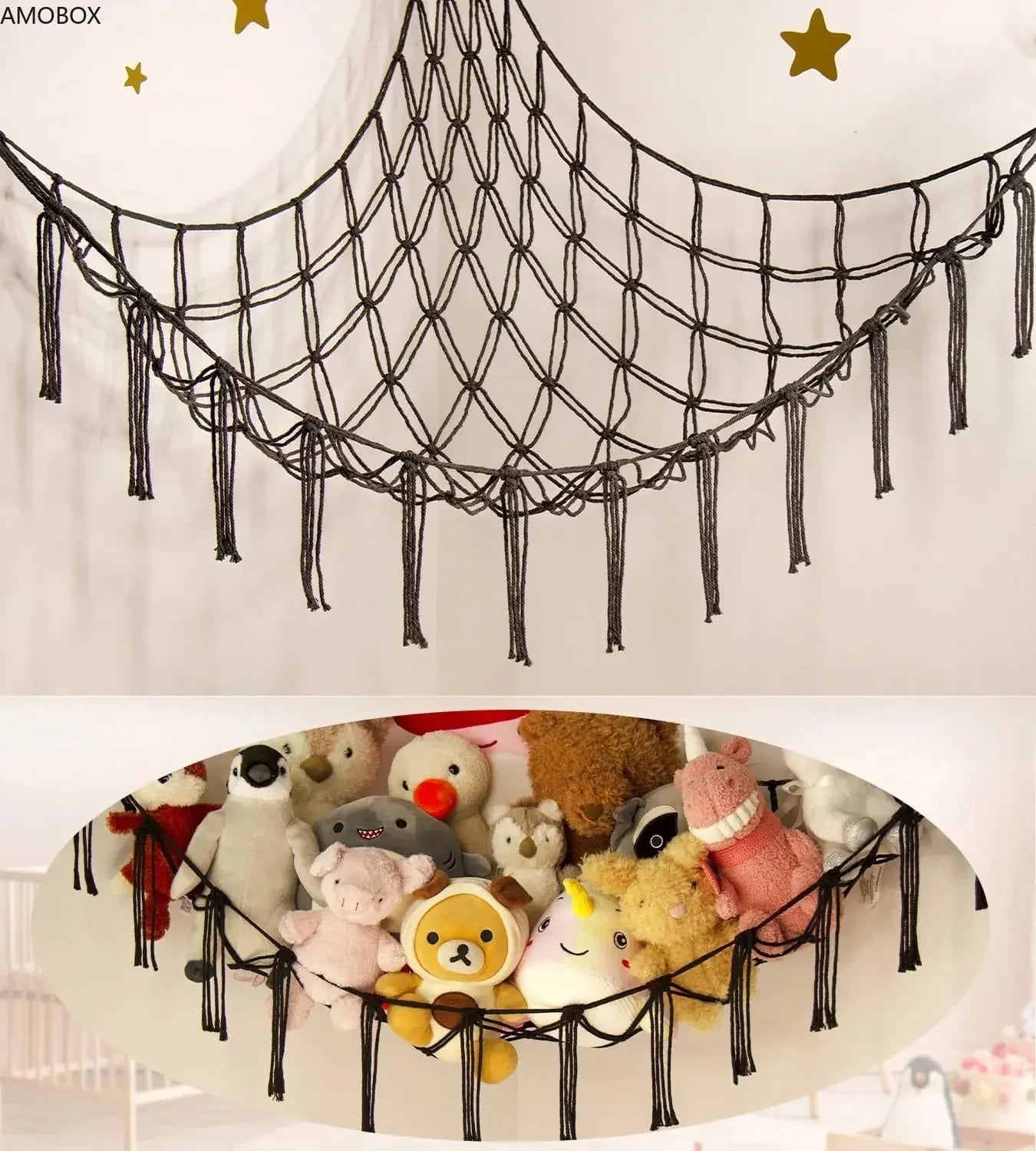 Rangement De Peluche - StorageHammock™ - Noir - Mon shopping bebe