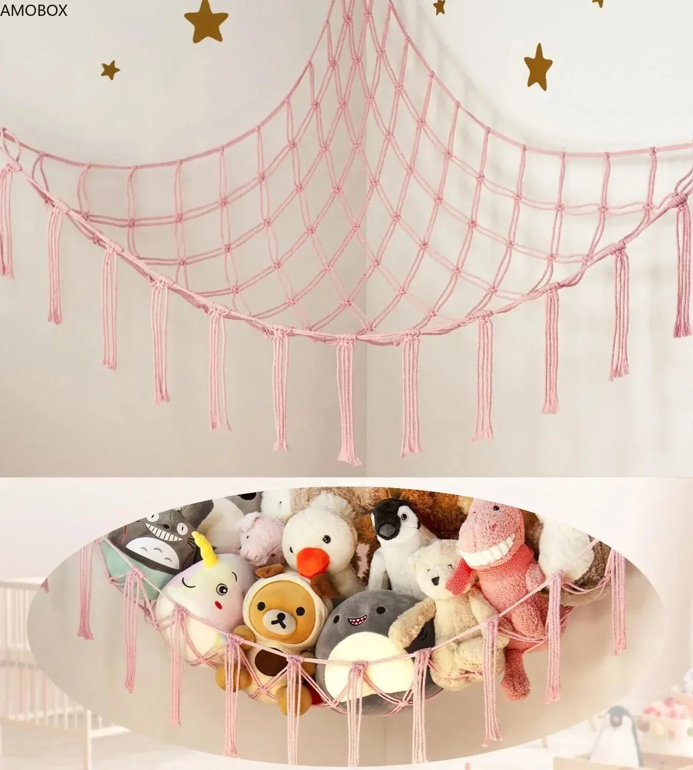 Rangement De Peluche - StorageHammock™ - Rose - Mon shopping bebe
